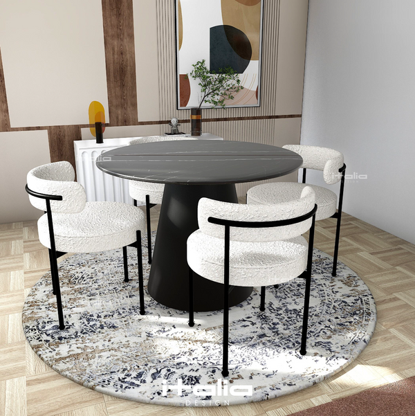 Table à manger Italia + 4 Chaises