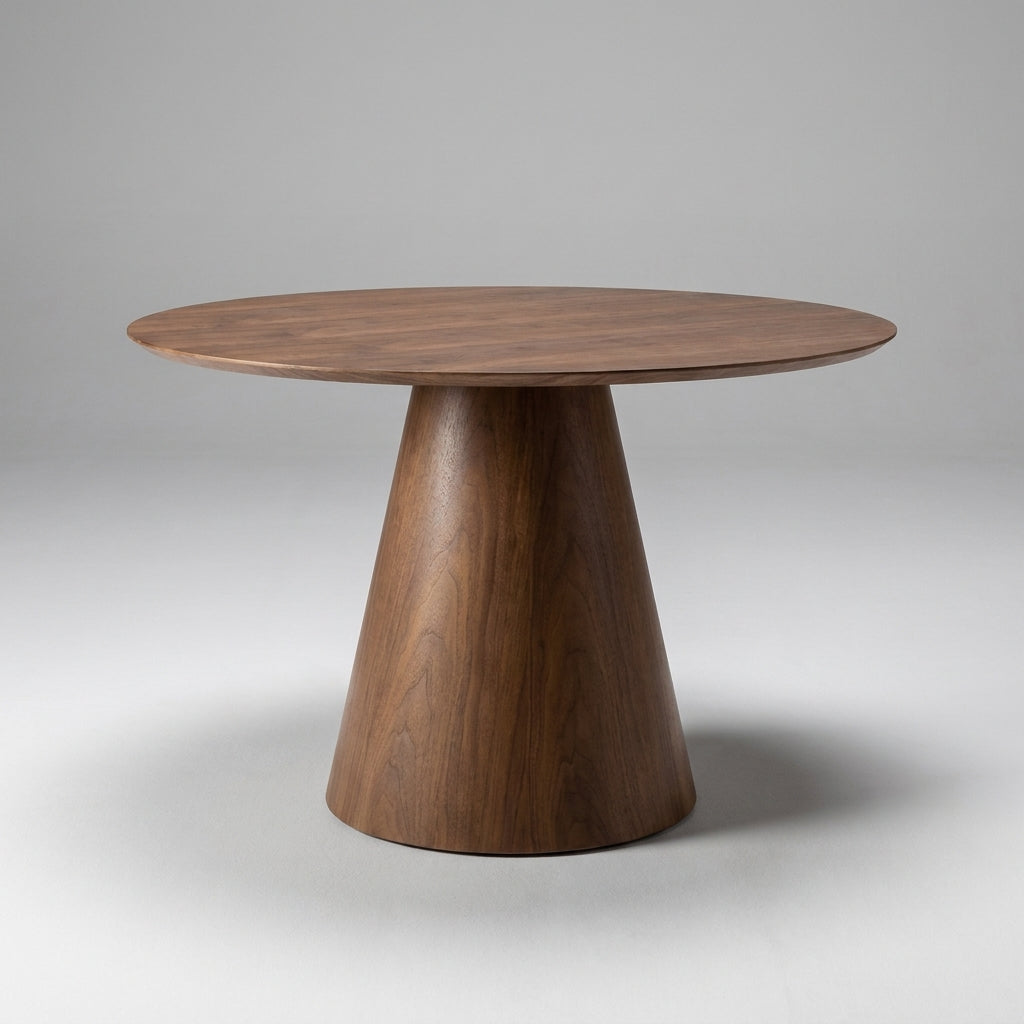 Gigo - Table à manger Ronde Noyer