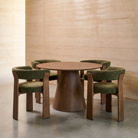 Gigo - Table à manger Ronde Noyer