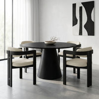 Gigo - Table à manger Ronde Noir