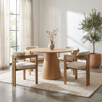 Gigo - Table à manger Ronde Chêne