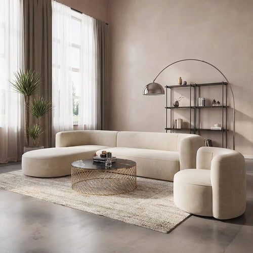 Ensemble de Salon L'Horizon : Canapé d'Angle et Fauteuil