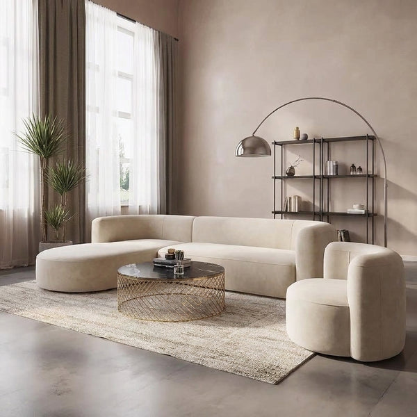 Ensemble de Salon L'Horizon : Canapé d'Angle et Fauteuil