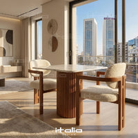 Italia Signature Table à manger + 2 Chaises